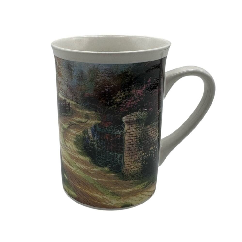 Vintage Designpac Spring Gate Thomas Kinkade Art Scene Mug coffee tea cup 1996
